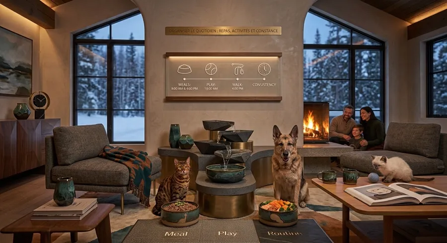 Organiser le quotidien de son chien ou de son chat : repas, activités et constance